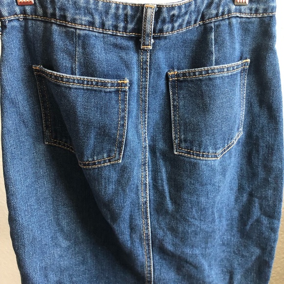 Dark Jean High Waisted Skirt - Picture 2 of 5